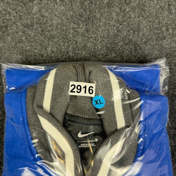 Nike Team Player Letterman Jacket Mens Extra Large (XL) Blue Gray DJ5971-493 NWT - Picture 9 of 9